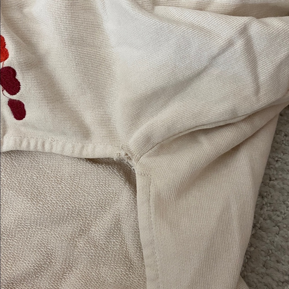 Anthropologie Ivory Crochet Detail Sweater - Picture 3 of 3